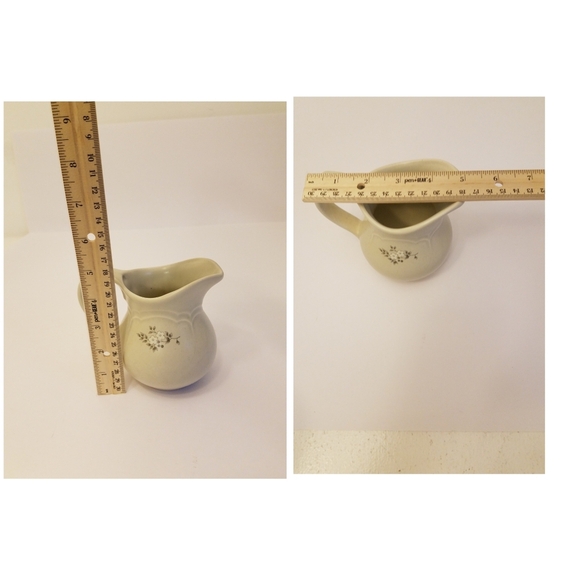Set of 2 Pfaltzgraff Pitcher Creamer Heirloom Pattern Gray Stoneware - Picture 13 of 16